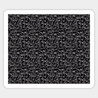 Decorative Black and White Pattern Sticker